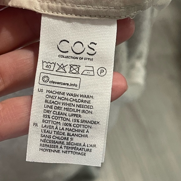 COS Pleated Dropped Waist Short Sleeve Dress - Picture 8 of 8